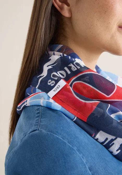 Print Loop Schal universal blue Print Loop Schal universal blue