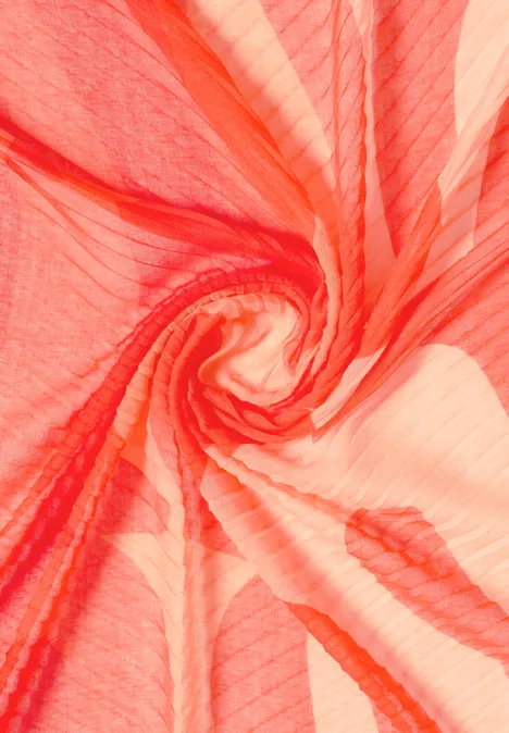 Plissee-Schal cherry tomato orange