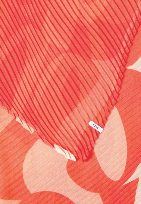 Plissee-Schal cherry tomato orange