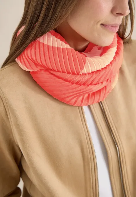 Plissee-Schal cherry tomato orange