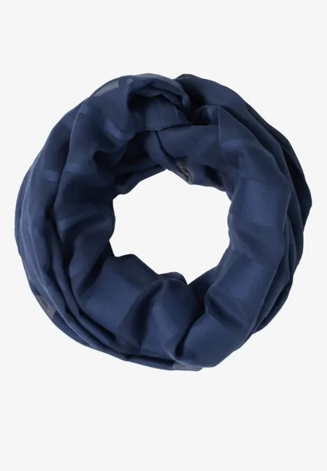 Gestreepte lussjaal sporty denim blue Gestreepte lussjaal sporty denim blue