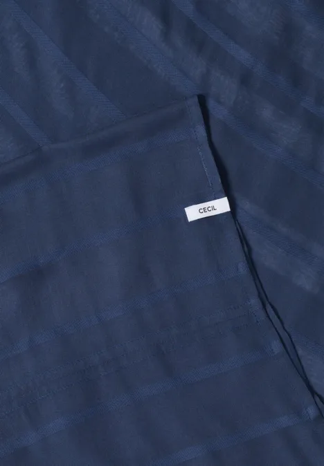 Gestreepte lussjaal sporty denim blue Gestreepte lussjaal sporty denim blue