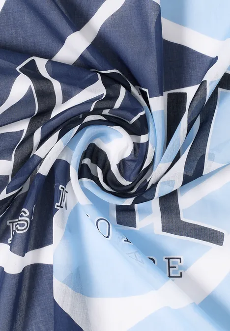 Bedrukte bandana sporty denim blue Bedrukte bandana sporty denim blue