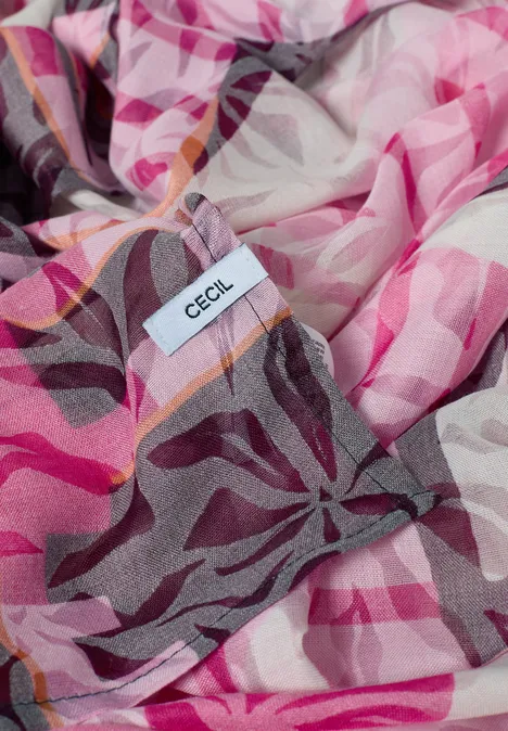 Sjaal met print beetroot pink Sjaal met print beetroot pink