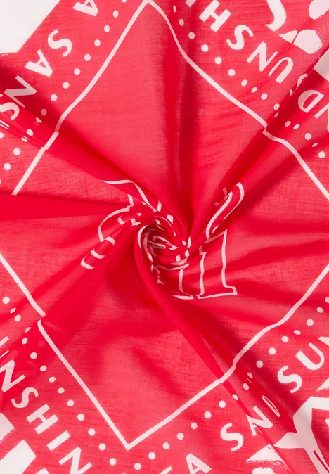 Bandana mit Print und Wording glazed apple red Bandana mit Print und Wording glazed apple red