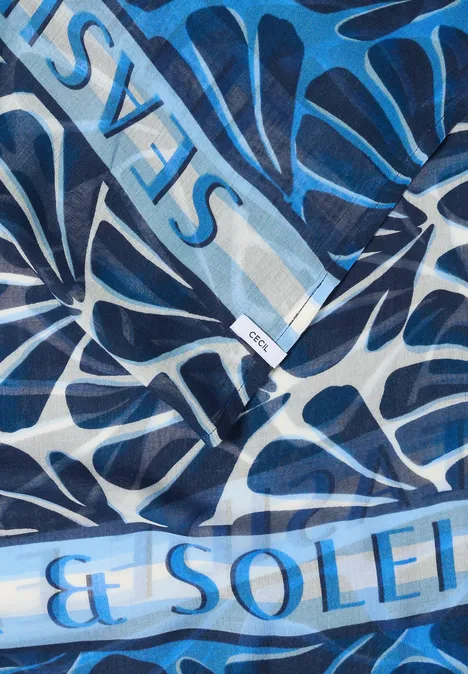 Loop Schal mit grafischem Muster universal blue