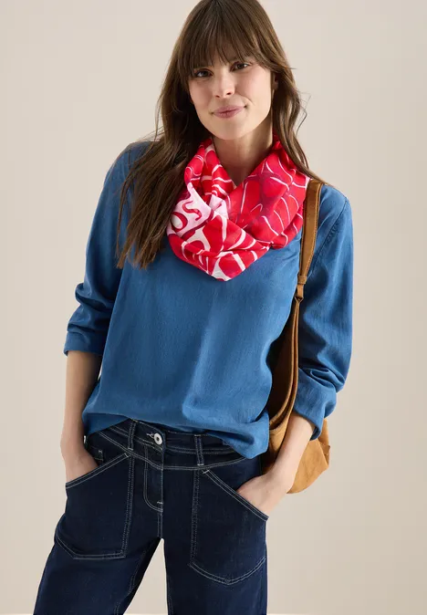 Loop Schal mit grafischem Muster glazed apple red Loop Schal mit grafischem Muster glazed apple red