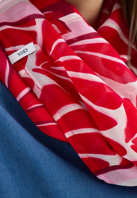 Loop Schal mit grafischem Muster glazed apple red Loop Schal mit grafischem Muster glazed apple red