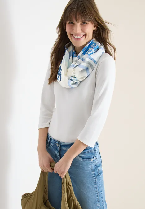 Loop-Schal mit Streifenmuster universal blue