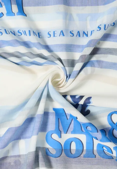 Loop-Schal mit Streifenmuster universal blue