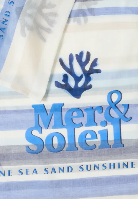 Loop-Schal mit Streifenmuster universal blue