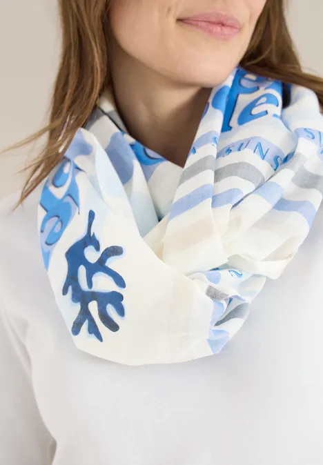 Loop-Schal mit Streifenmuster universal blue