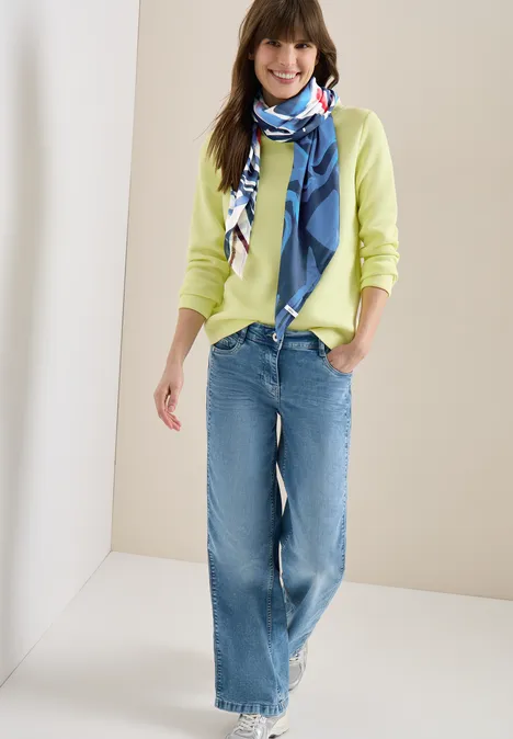 Tuch mit Muster aus Modal universal blue Tuch mit Muster aus Modal universal blue