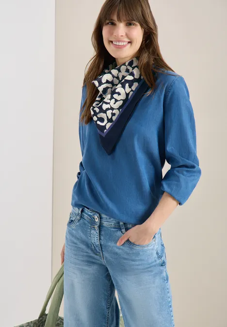 Bandana aus Baumwolle mit Leo-Muster urban dark blue Bandana aus Baumwolle mit Leo-Muster urban dark blue