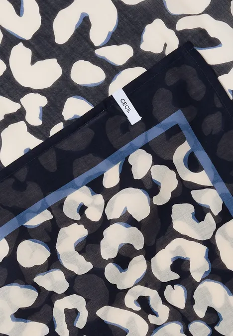 Bandana aus Baumwolle mit Leo-Muster urban dark blue Bandana aus Baumwolle mit Leo-Muster urban dark blue