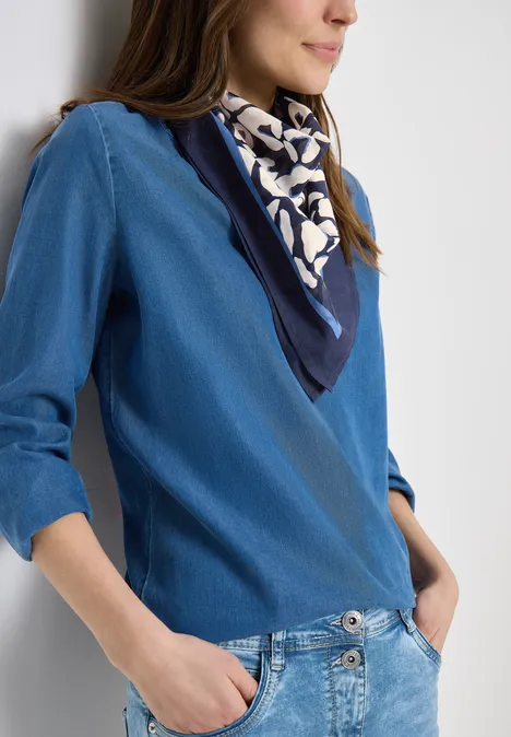 Bandana aus Baumwolle mit Leo-Muster urban dark blue Bandana aus Baumwolle mit Leo-Muster urban dark blue