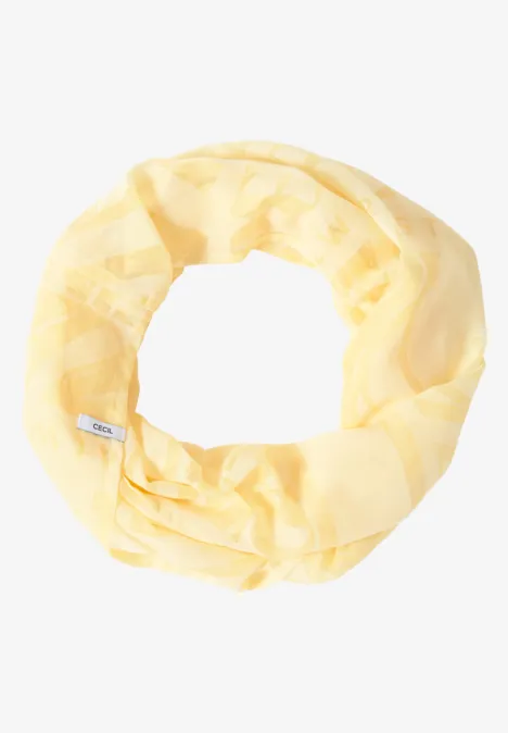 Foulard loop dévoré buttermilk yellow