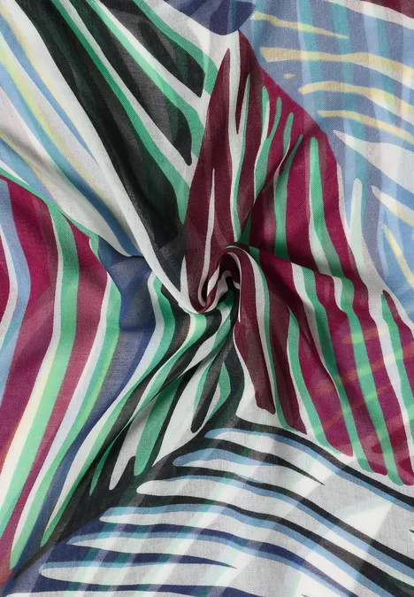 Foulard loop avec motif graphique palm breeze green