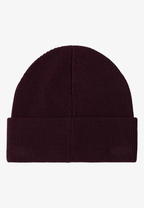 Beanie in Unifarbe berry red