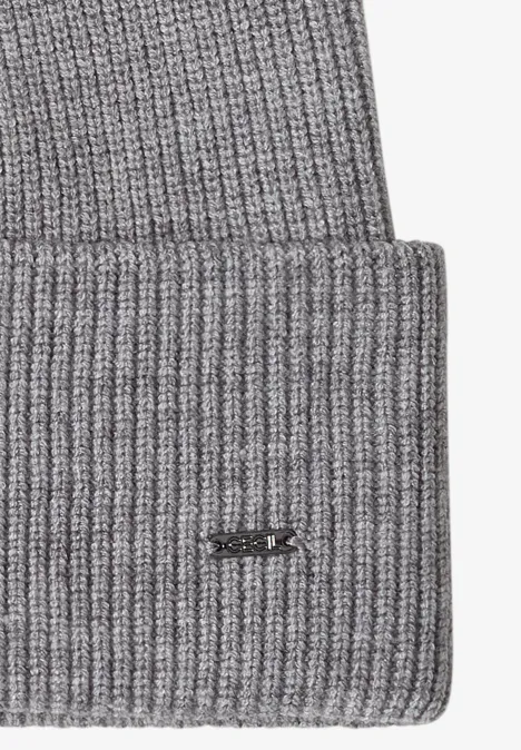 Beanie in Unifarbe moonlight silver mel.