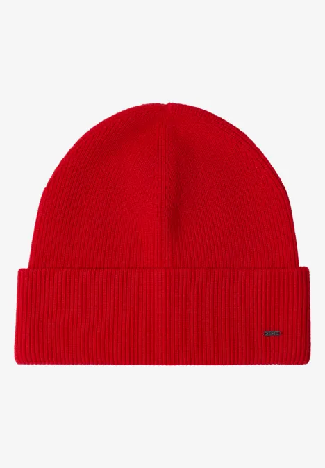 Beanie in Unifarbe flame red