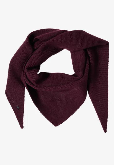 Dreieckstuch in Unifarbe berry red