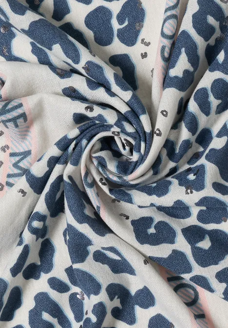 Dreieckstuch mit Leo-Muster dark navy blue Dreieckstuch mit Leo-Muster dark navy blue