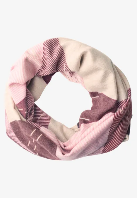 Loop-Schal mit Argyle-Muster berry red Loop-Schal mit Argyle-Muster berry red