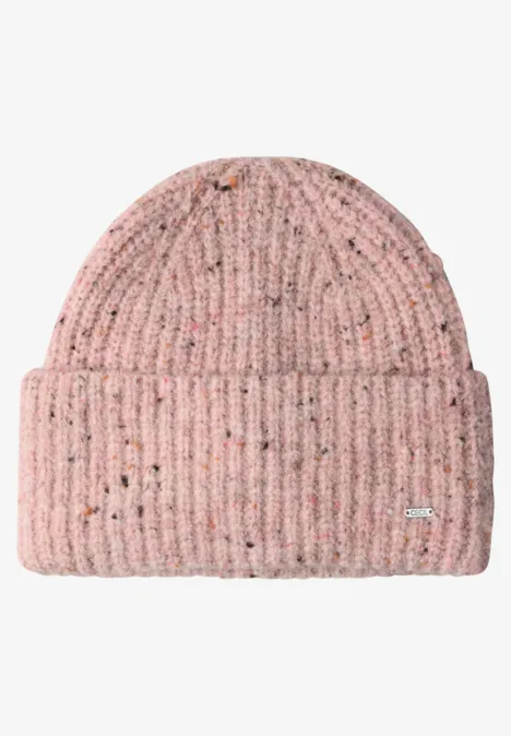 Beanie mit Wollanteil und Melange-Muster neps rose fog melange