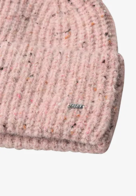 Beanie mit Wollanteil und Melange-Muster neps rose fog melange
