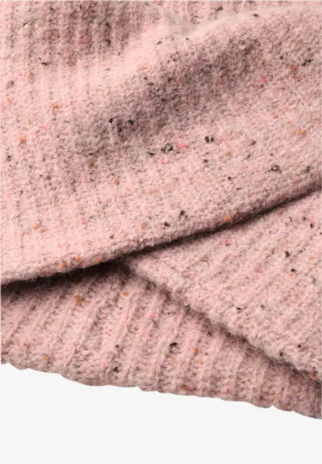 Loop-Schal mit Wollanteil und Melange-Muster neps rose fog melange Loop-Schal mit Wollanteil und Melange-Muster neps rose fog melange