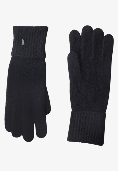 Handschoenen met gemêleerd effect dark navy blue Handschoenen met gemêleerd effect dark navy blue