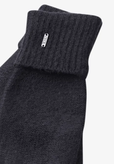 Handschoenen met gemêleerd effect dark navy blue Handschoenen met gemêleerd effect dark navy blue
