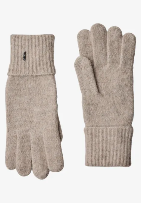 Handschuhe in Melange-Optik powder beige melange