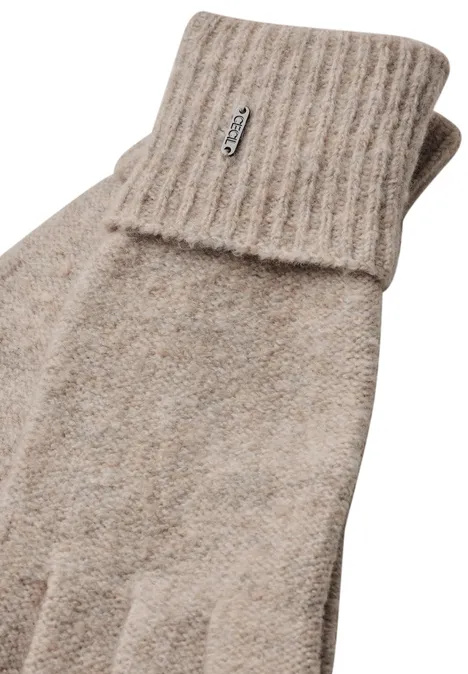 Handschuhe in Melange-Optik powder beige melange