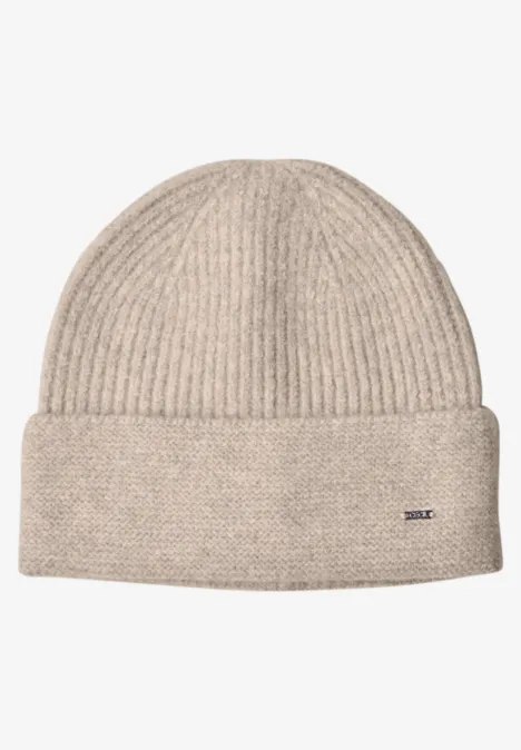 Beanie in Melange-Optik powder beige melange