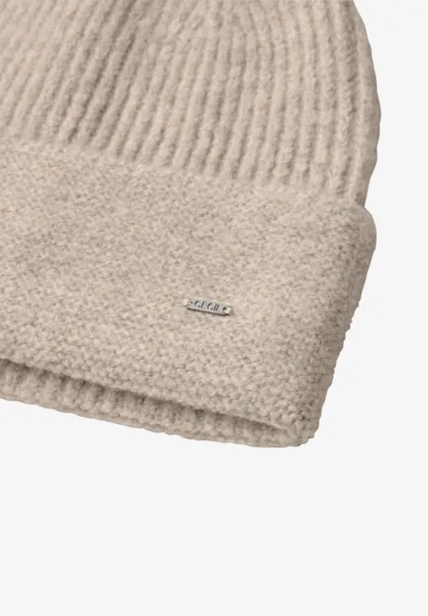 Beanie in Melange-Optik powder beige melange
