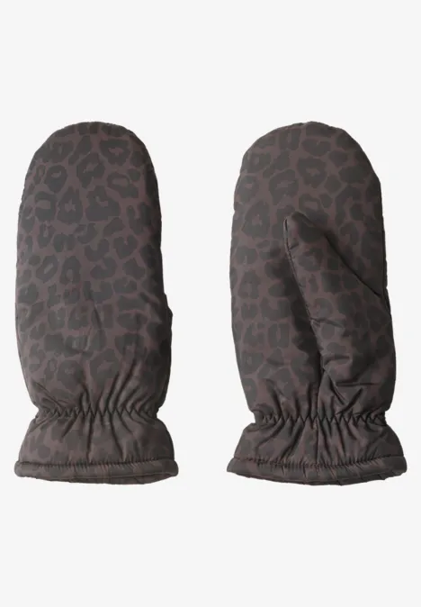 Gevoerde wanten met luipaardprint Black Gevoerde wanten met luipaardprint Black