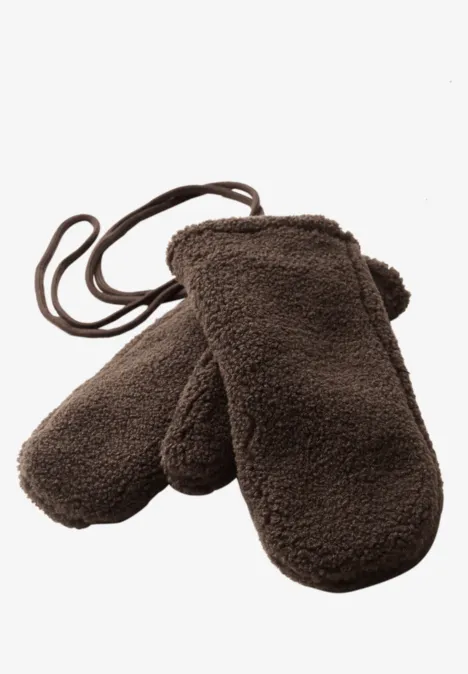 Fäustlinge im Teddy-Look chocolate sauce brown Fäustlinge im Teddy-Look chocolate sauce brown