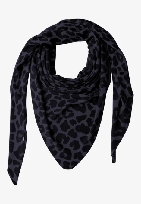 Foulard triangulaire à motif léopard dark navy blue Foulard triangulaire à motif léopard dark navy blue