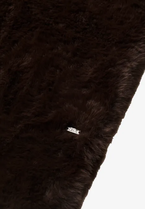Fake Fur Schal in Unifarbe chocolate sauce brown Fake Fur Schal in Unifarbe chocolate sauce brown