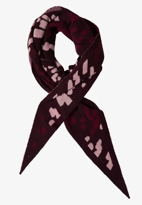 Chustka trójkątna z wzorami berry red Chustka trójkątna z wzorami berry red