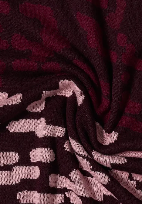 Chustka trójkątna z wzorami berry red Chustka trójkątna z wzorami berry red