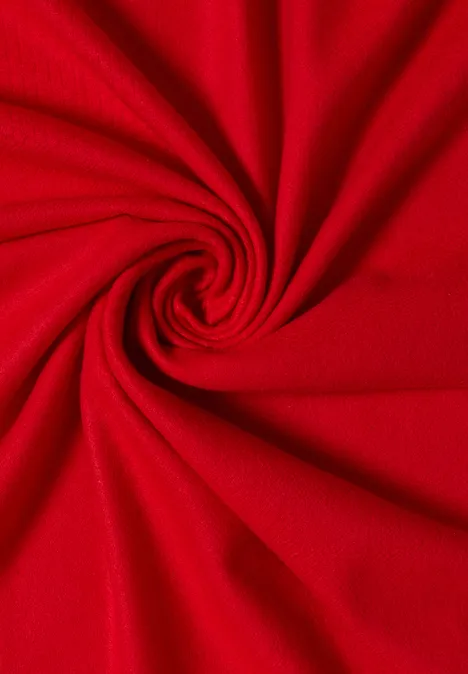 Kuscheliger Schal mit Fransen flame red