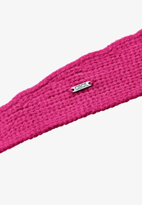 Strickschal in Unifarbe pink flash