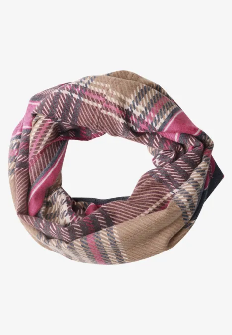 Loop-Schal mit Karomuster mocha brown Loop-Schal mit Karomuster mocha brown