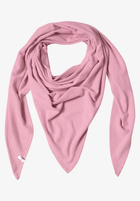 Foulard triangulaire uni mellow rose melange