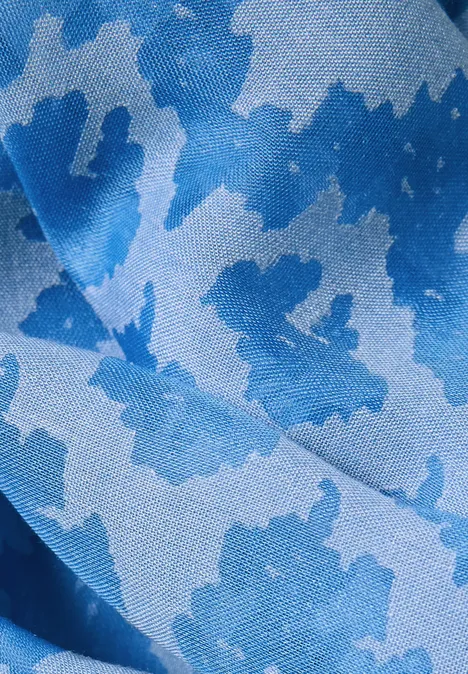 Écharpe Loop avec motif dévoré north blue Écharpe Loop avec motif dévoré north blue