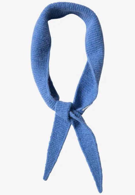 Schmaler Schal in Unifarbe north blue melange