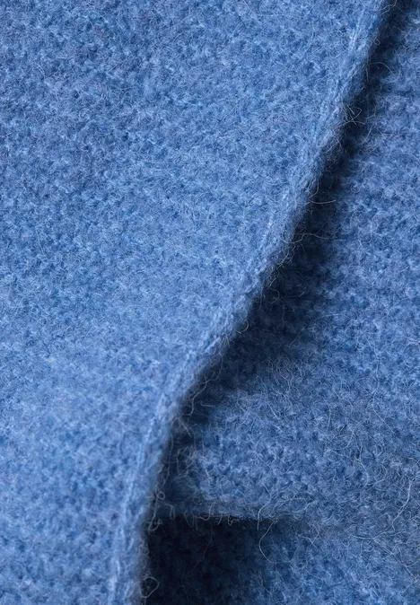 Schmaler Schal in Unifarbe north blue melange